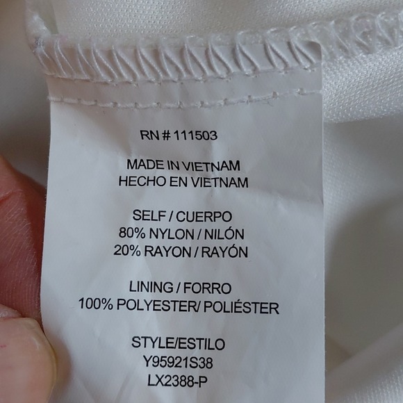 Luxology Halter Neck Crocheted Lace Tiered Lined Sz Small S Resort Cruise Dress - Picture 11 of 12